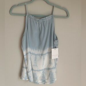 NEW Bella Dahl Girl Tie Dye Tank Swing Blue White Size 14
